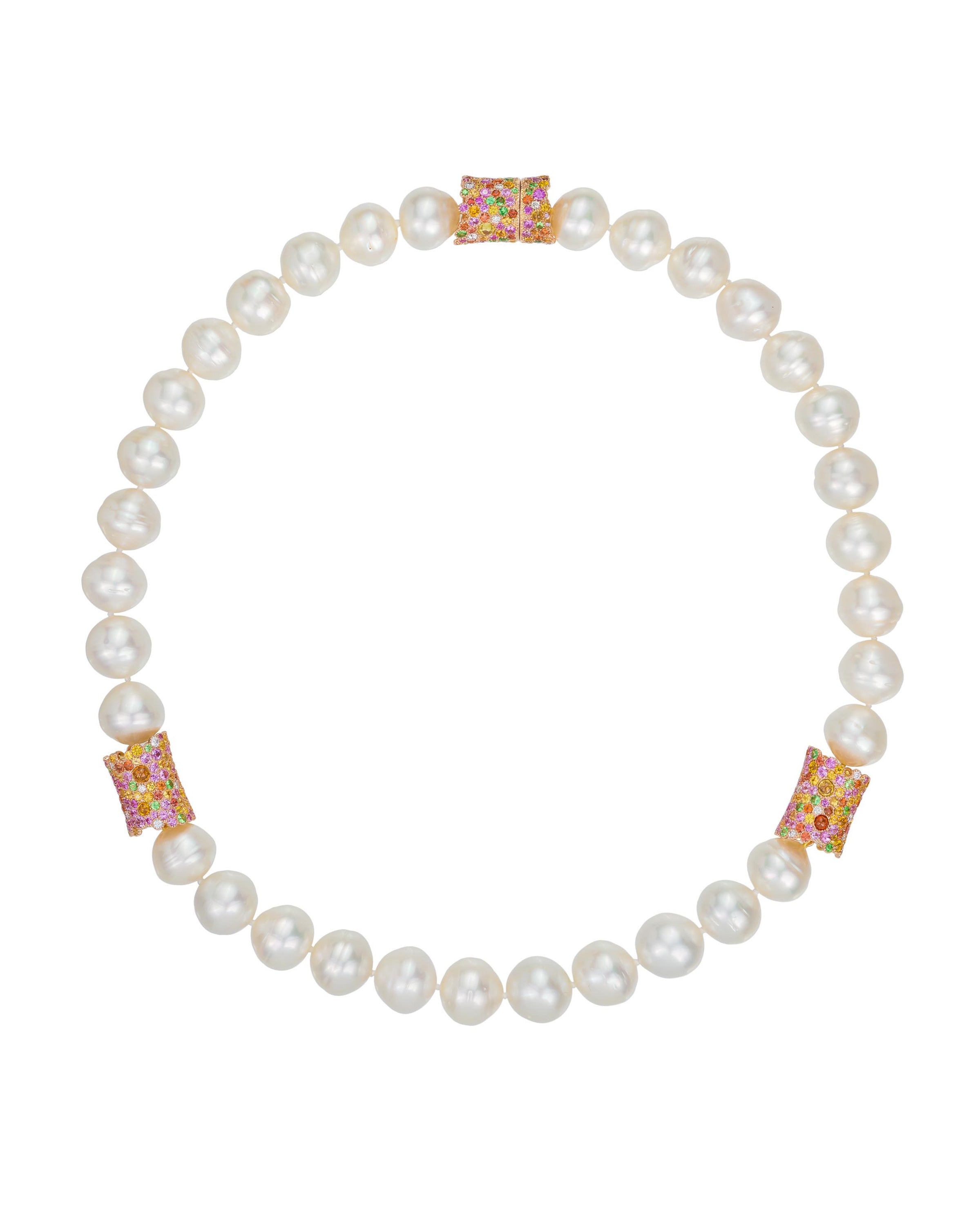 South Sea Pearl and Rondelle Necklace
