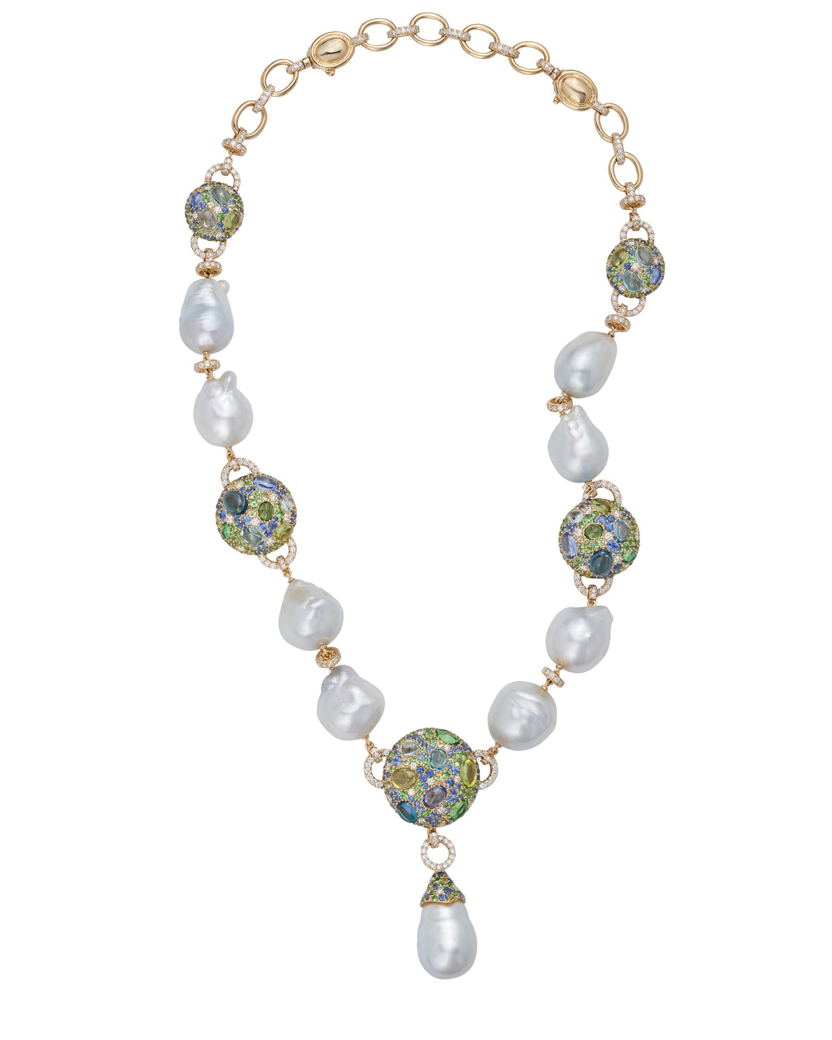 Blue Cookie & Pearl Collier