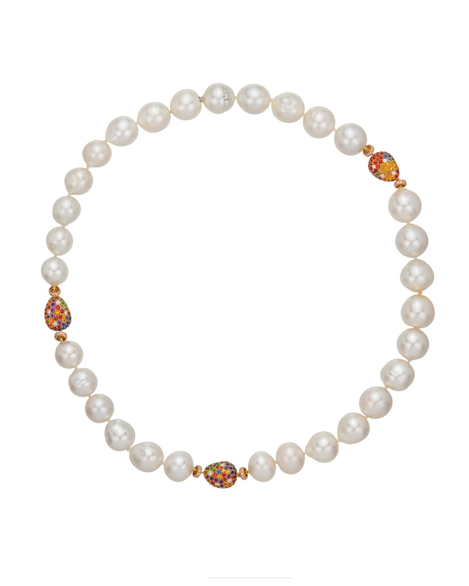 Pebble and South Sea Pearl Necklace