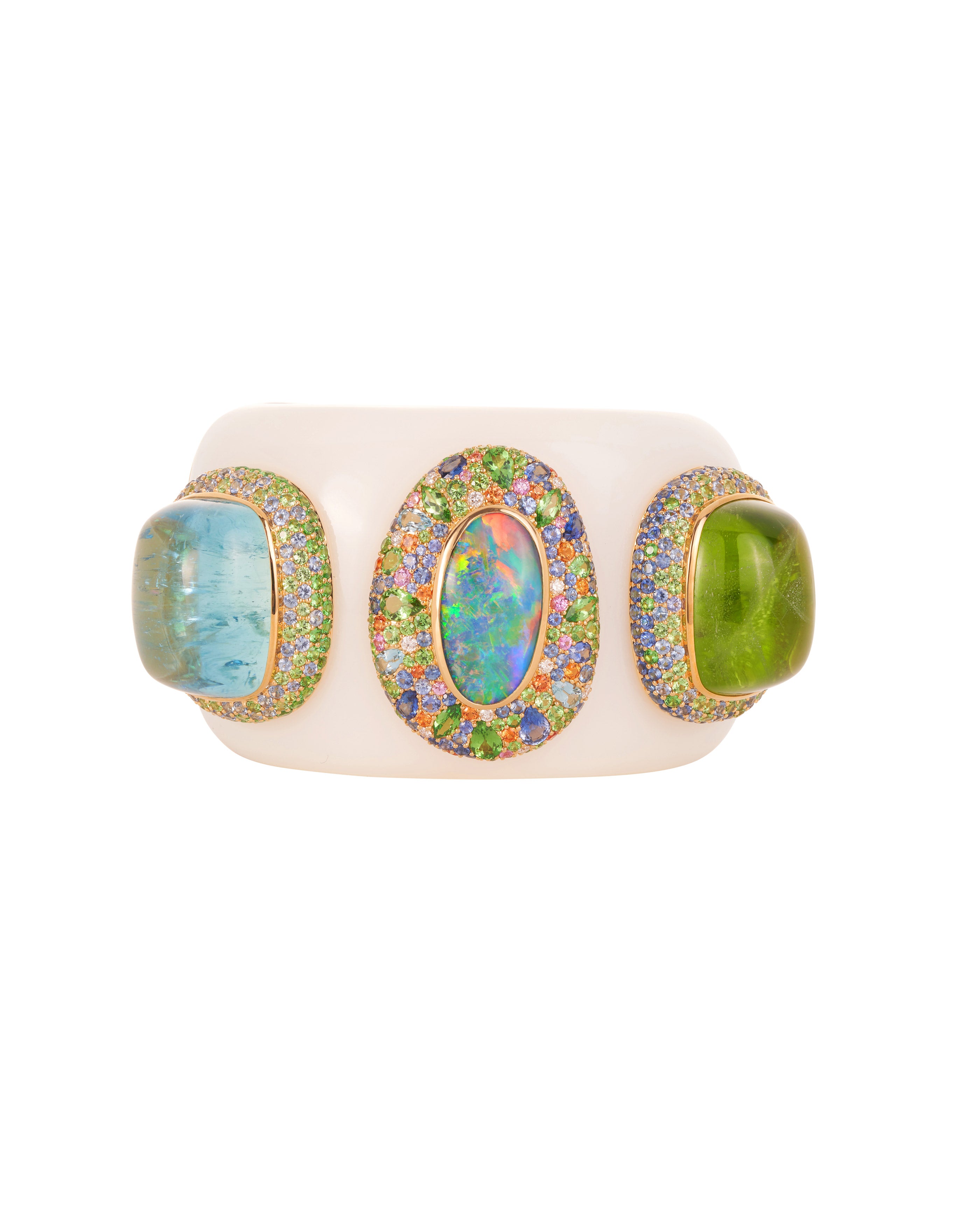 White Opal Lagoon Cuff
