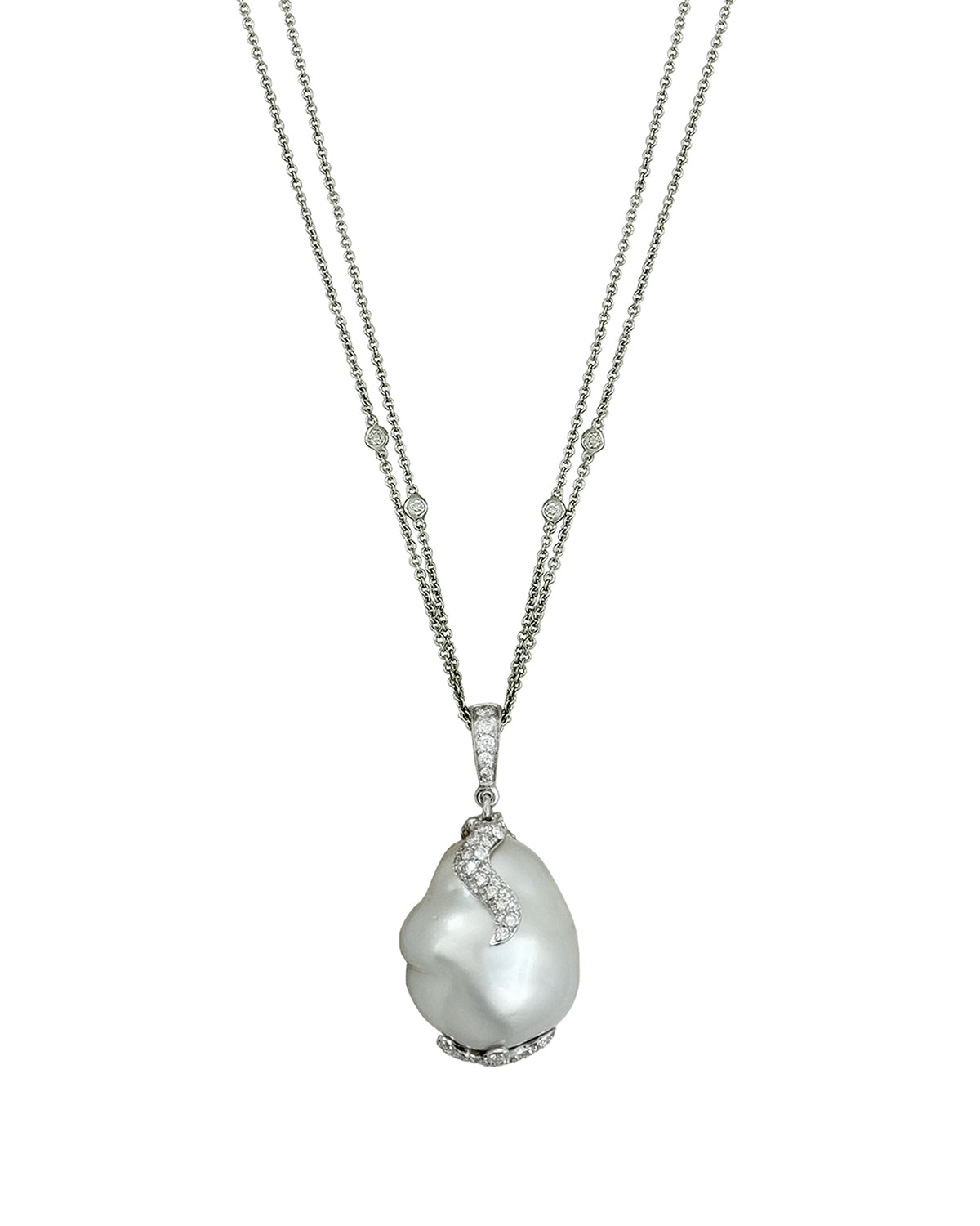 Australian South Sea Baroque Pearl Drop Pendant