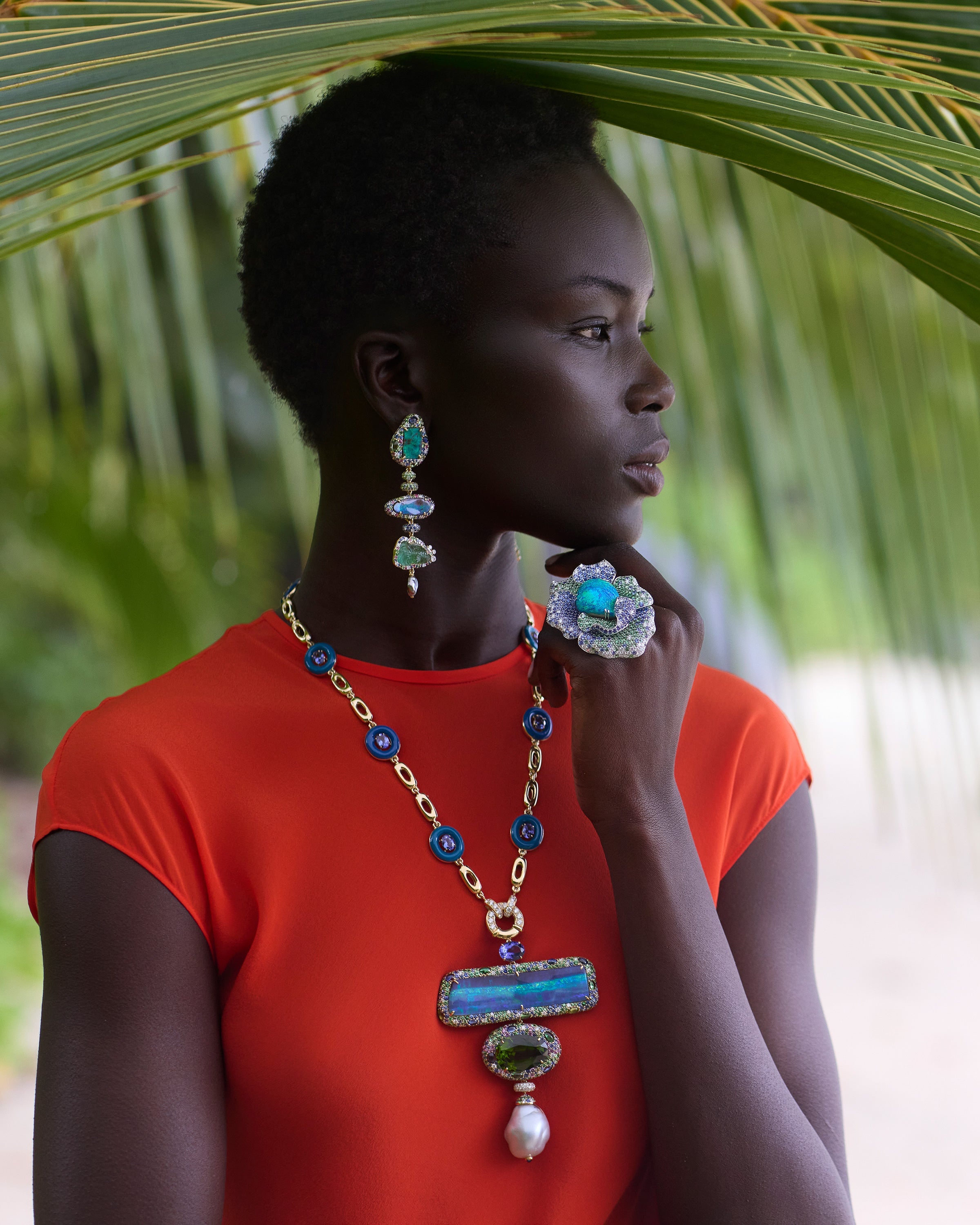 Rainforest Bloom Opal Ring