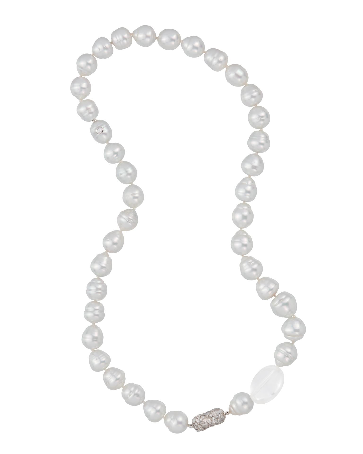 Betsey Johnson Torsade Enhancers HUGE Silver Sugar Skull Crown Pearl  Necklace | eBay